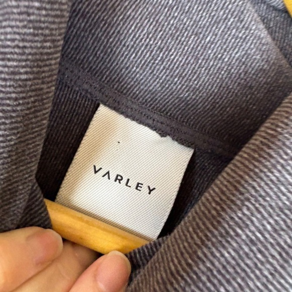 VARLEY Rainer Roll Neck Jumper Brushed Rib Charcoal Gray Sweatshirt XS - Picture 4 of 8